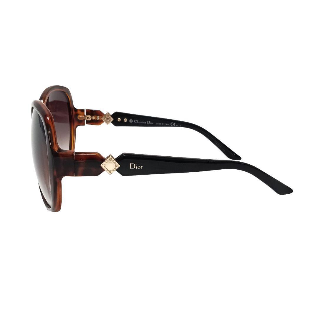クリスチャンディオール サングラス ブラウン ゴールド べっ甲調 カナージュ
