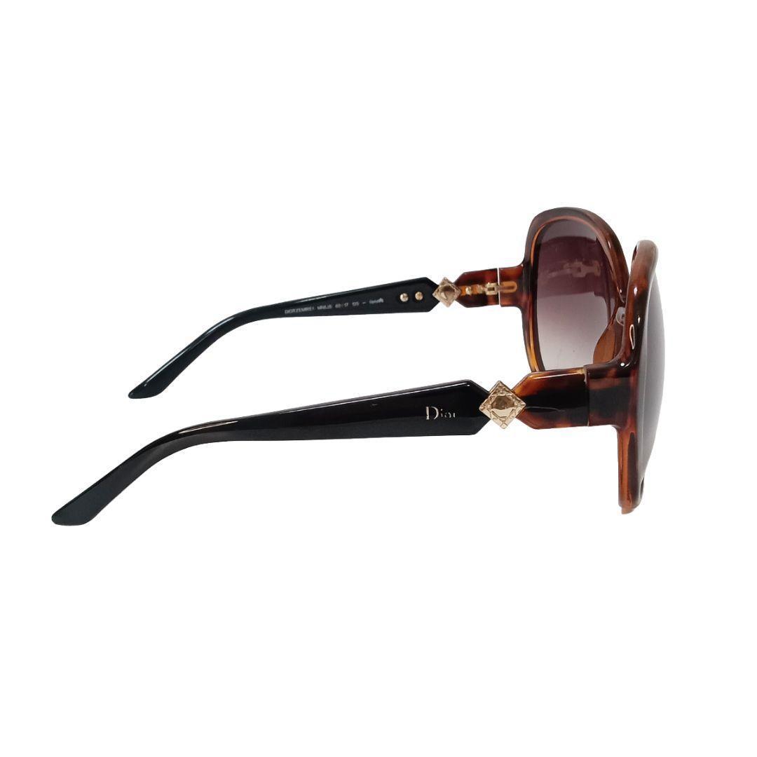 クリスチャンディオール サングラス ブラウン ゴールド べっ甲調 カナージュ