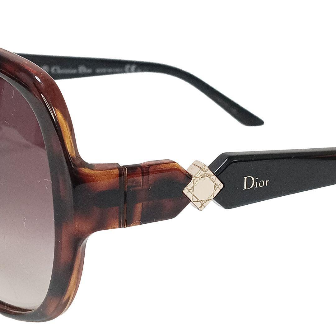 クリスチャンディオール サングラス ブラウン ゴールド べっ甲調 カナージュ