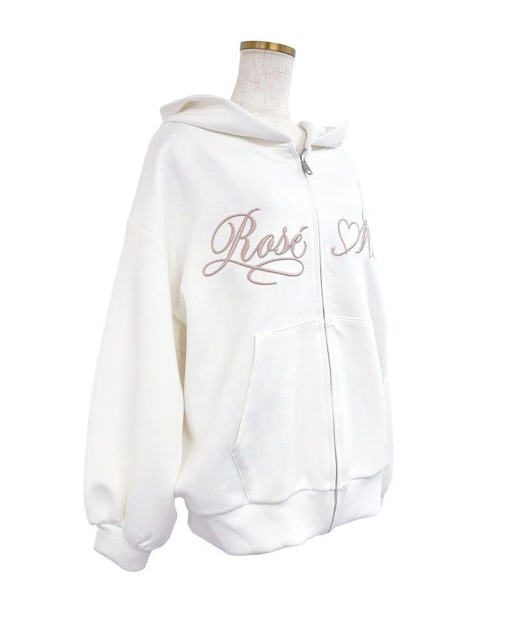 Logo 3d embroidery hoodieロゼミューズ