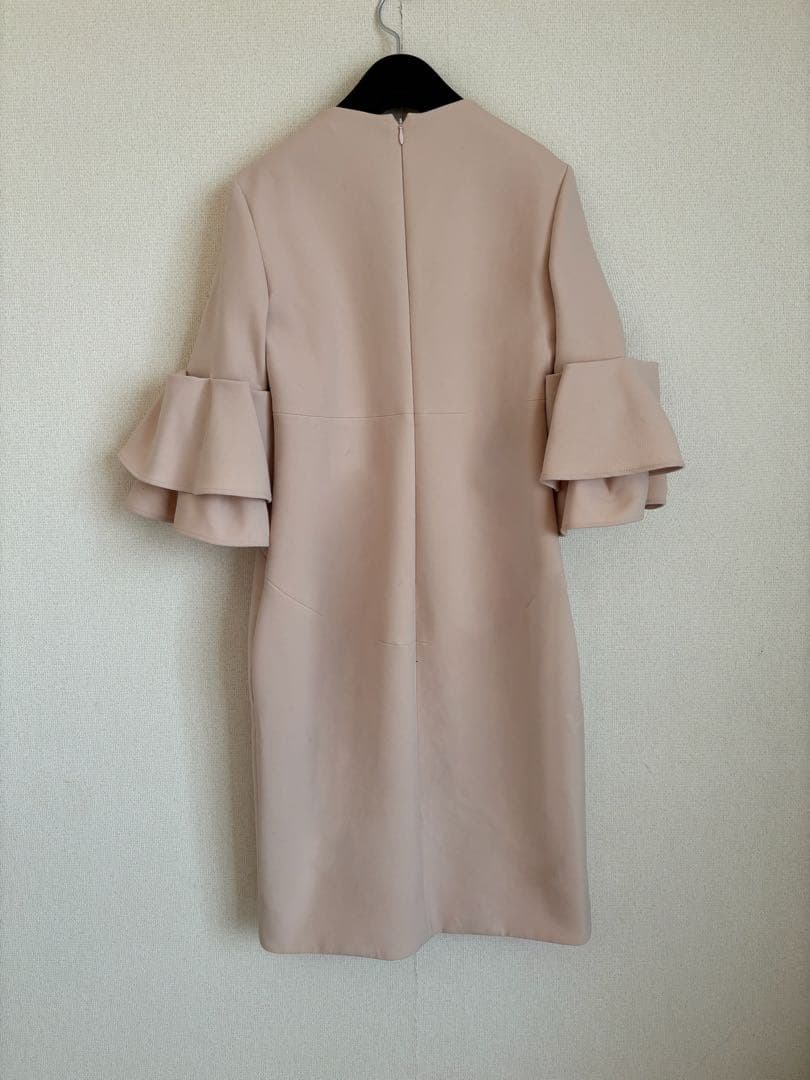 ヨーコチャン　ティアードスリーブパールドレス　ワンピース　36 ピンクベージュ