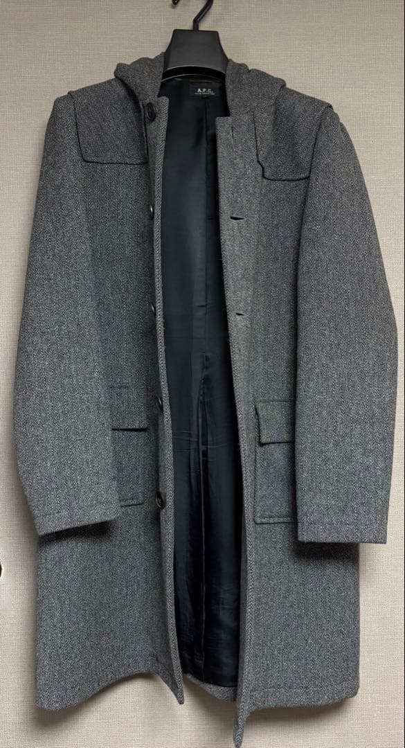 【最終価格】A.P.C. ダッフルコート グレー（ヘリンボーン調） フランス製