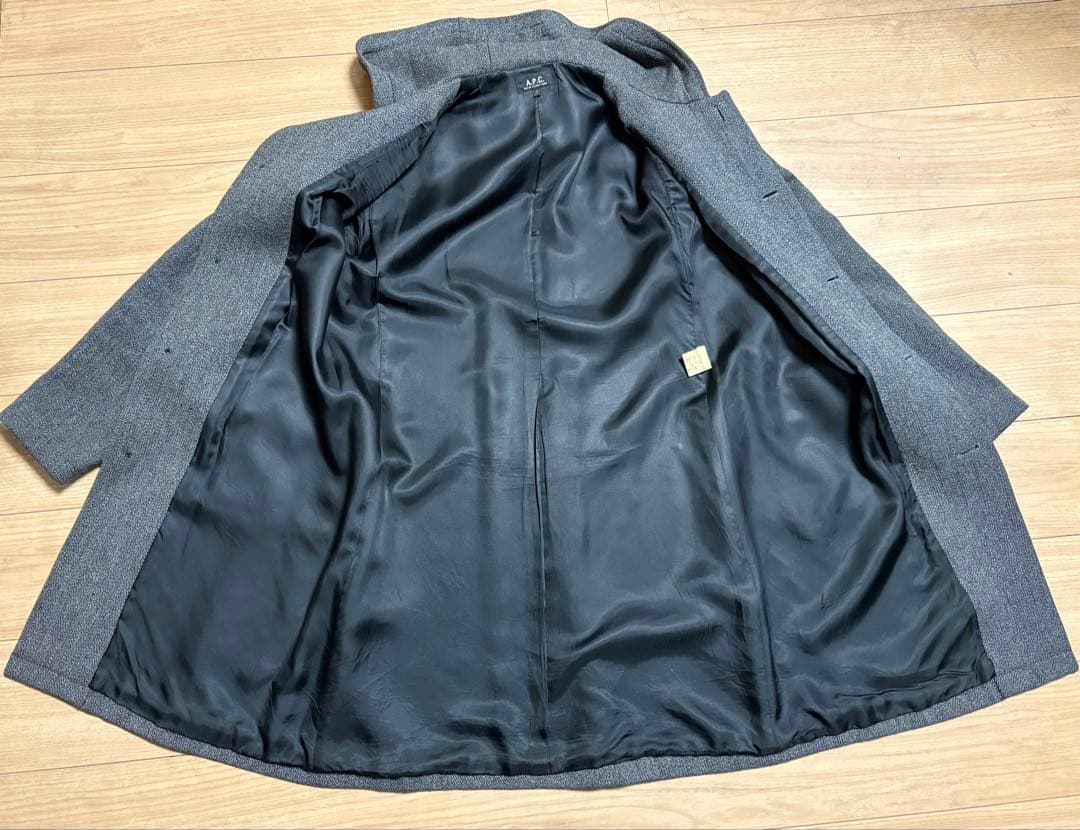 【最終価格】A.P.C. ダッフルコート グレー（ヘリンボーン調） フランス製