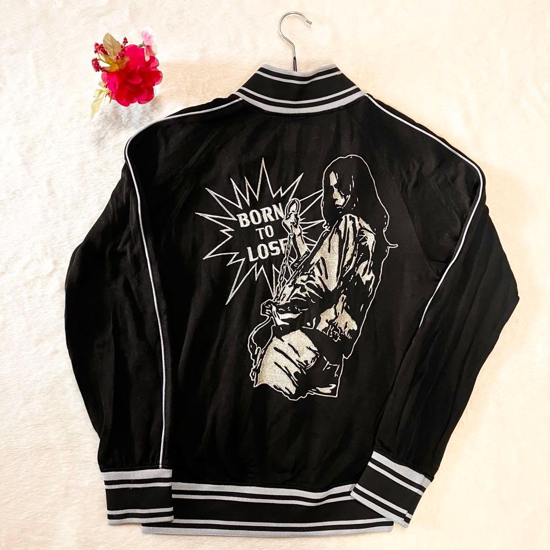 HYSTERIC GLAMOUR レーヨンスカジャン BK フリーサイズ 刺繍