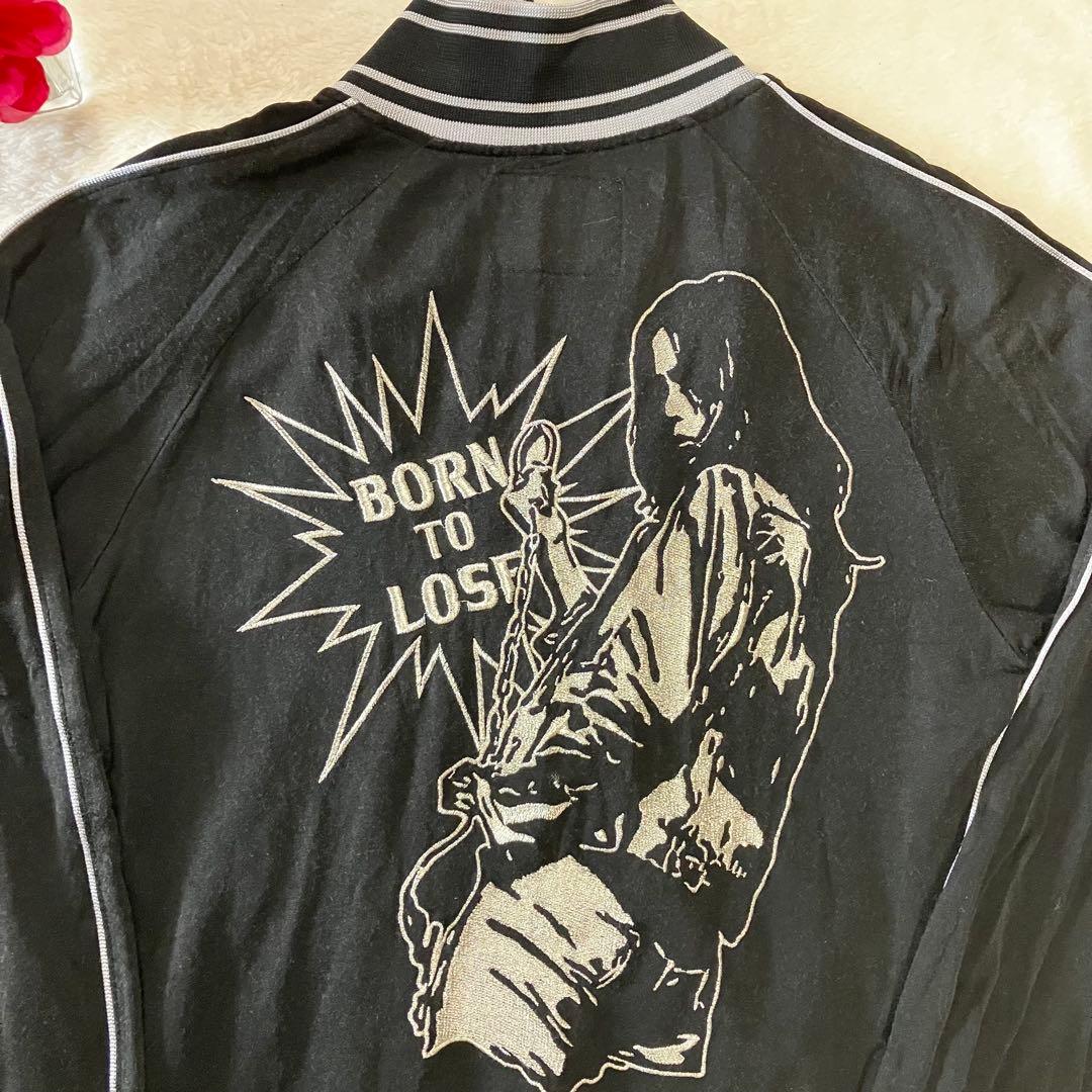 HYSTERIC GLAMOUR レーヨンスカジャン BK フリーサイズ 刺繍