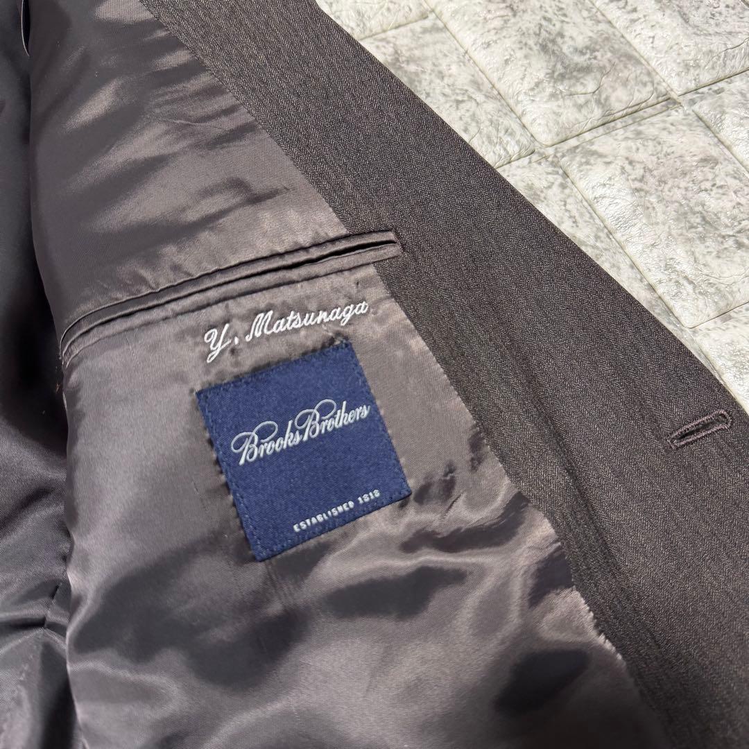 ブルックスブラザーズ　スーツ　ダークブラウン　ウール100% 極美品