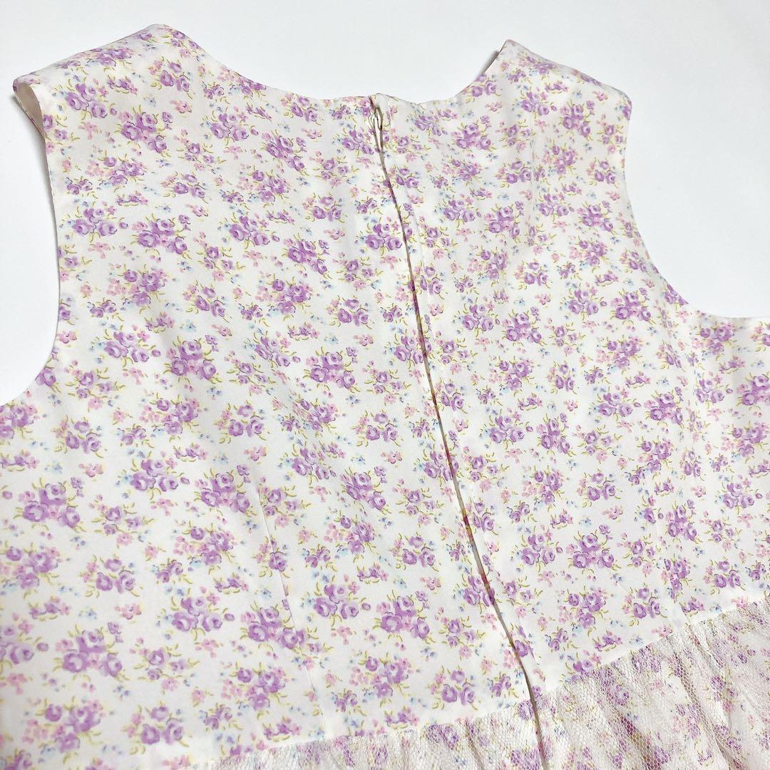 ラベンダー×花柄 セレモニー 入学 卒園 発表会 フォーマル