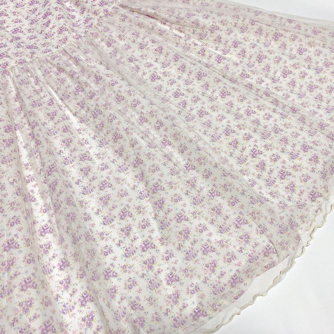 ラベンダー×花柄 セレモニー 入学 卒園 発表会 フォーマル