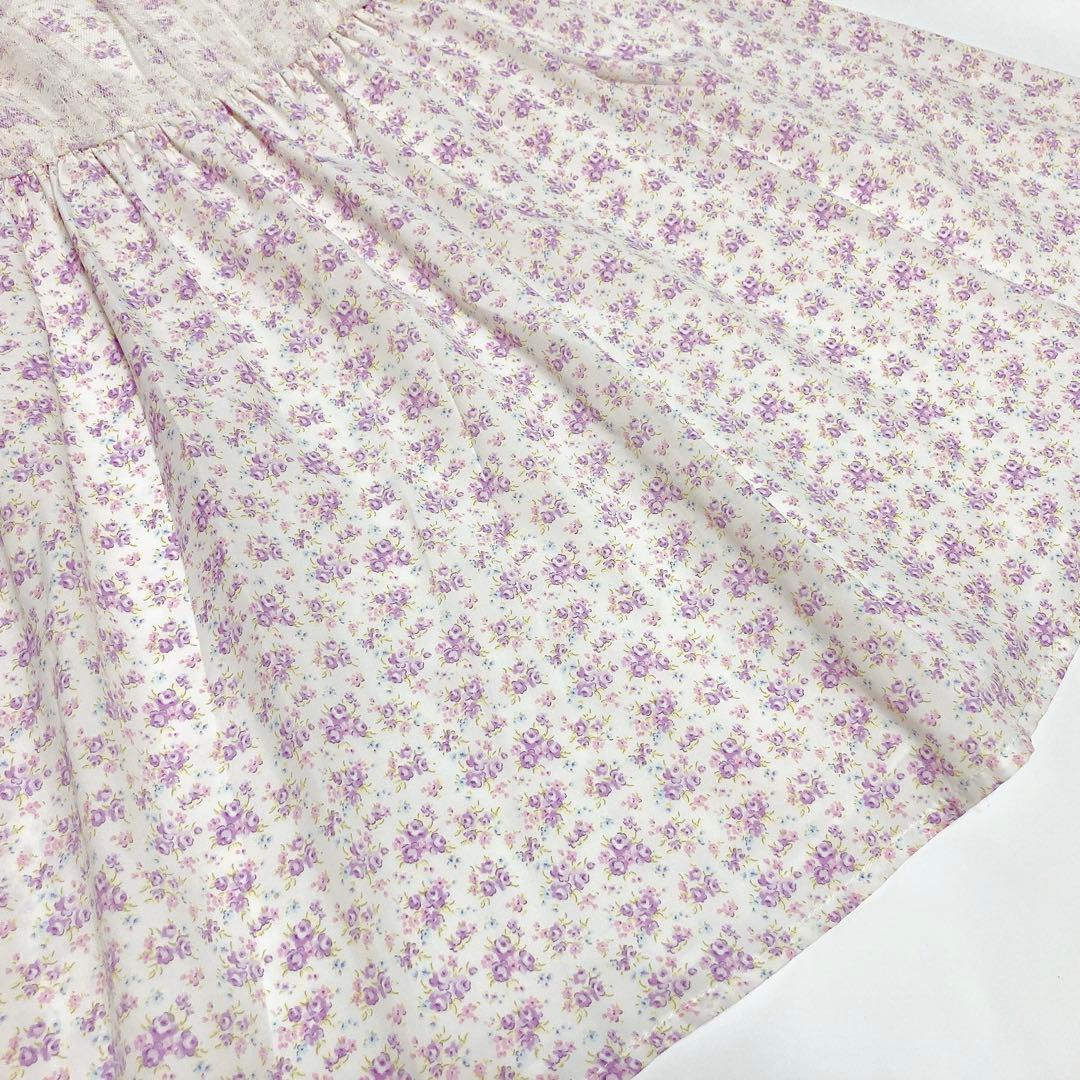 ラベンダー×花柄 セレモニー 入学 卒園 発表会 フォーマル