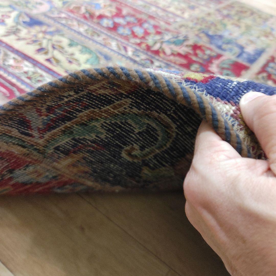 ペルシャ絨毯 パッチワーク アンティーク 206x146手織り クリーニング済み