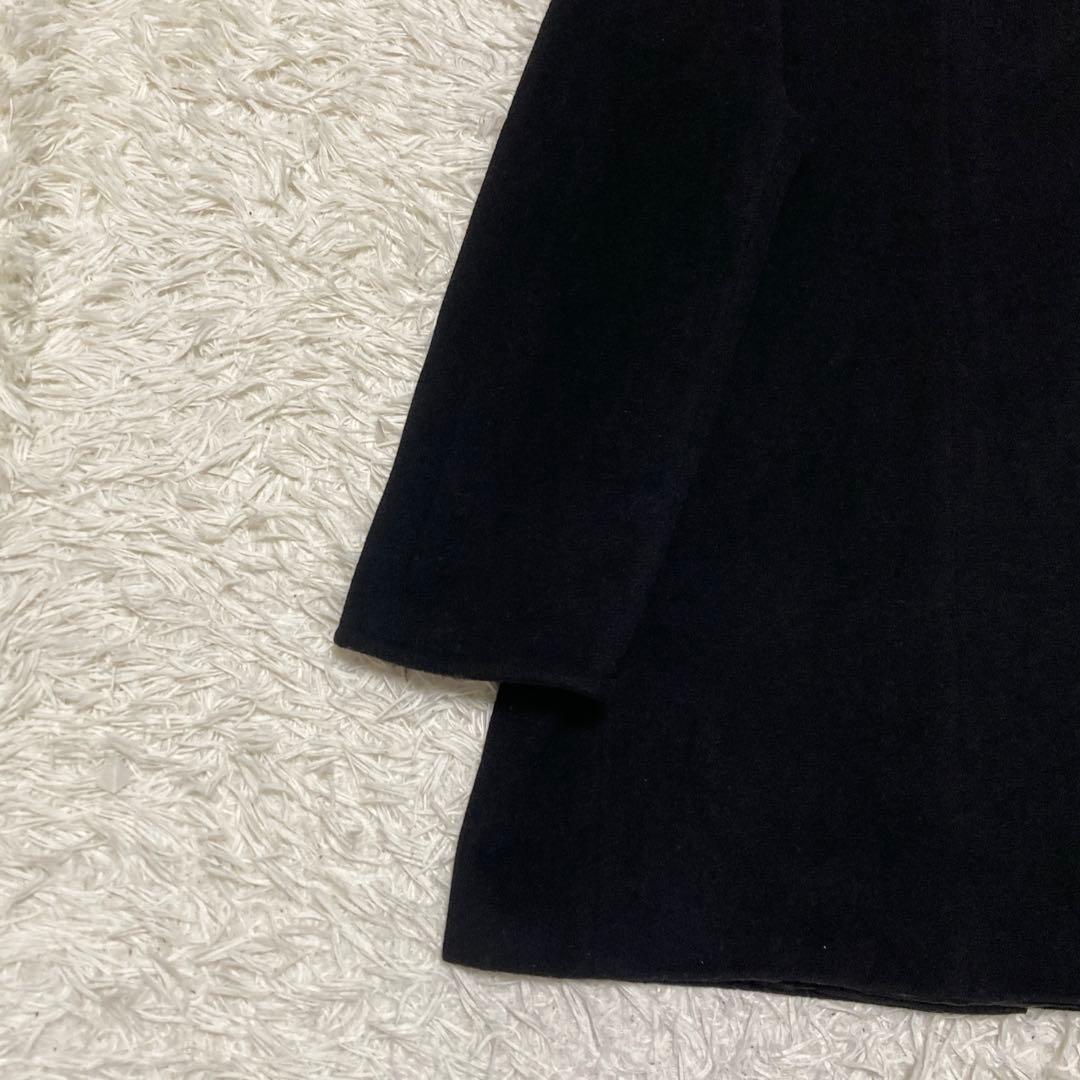 美品✨MAXMARA ヌートリアファー　コート　銀タグ　XL 黒　ミドル　ウール