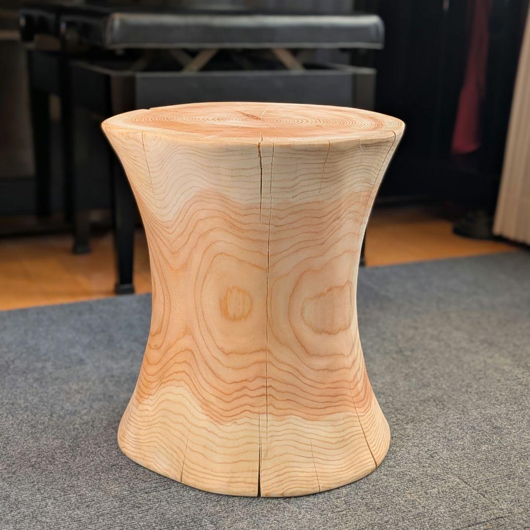 outdoorman　檜①　丸太　椅子　スツール　高さ約40㎝