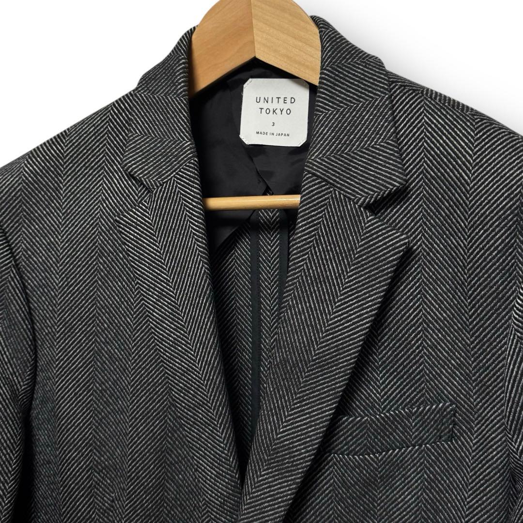 近年 XL UNITED TOKYO ヘリンボーン スーツ セットアップ 秋冬