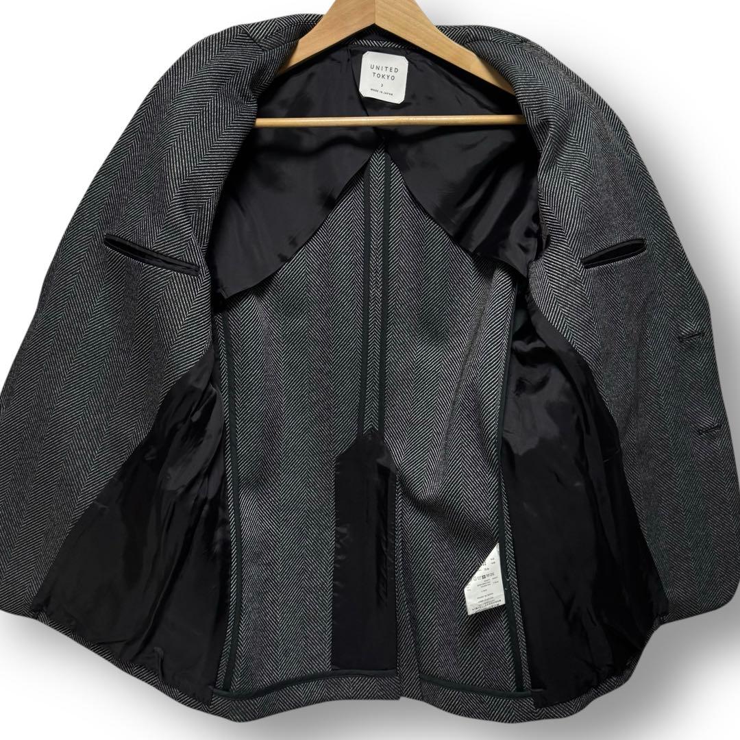 近年 XL UNITED TOKYO ヘリンボーン スーツ セットアップ 秋冬