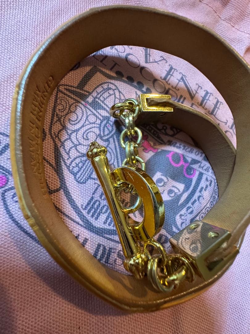 チビナイル　馬蹄チャーム&バングル チビワニ3点セット　クロコダイル　キャラメル