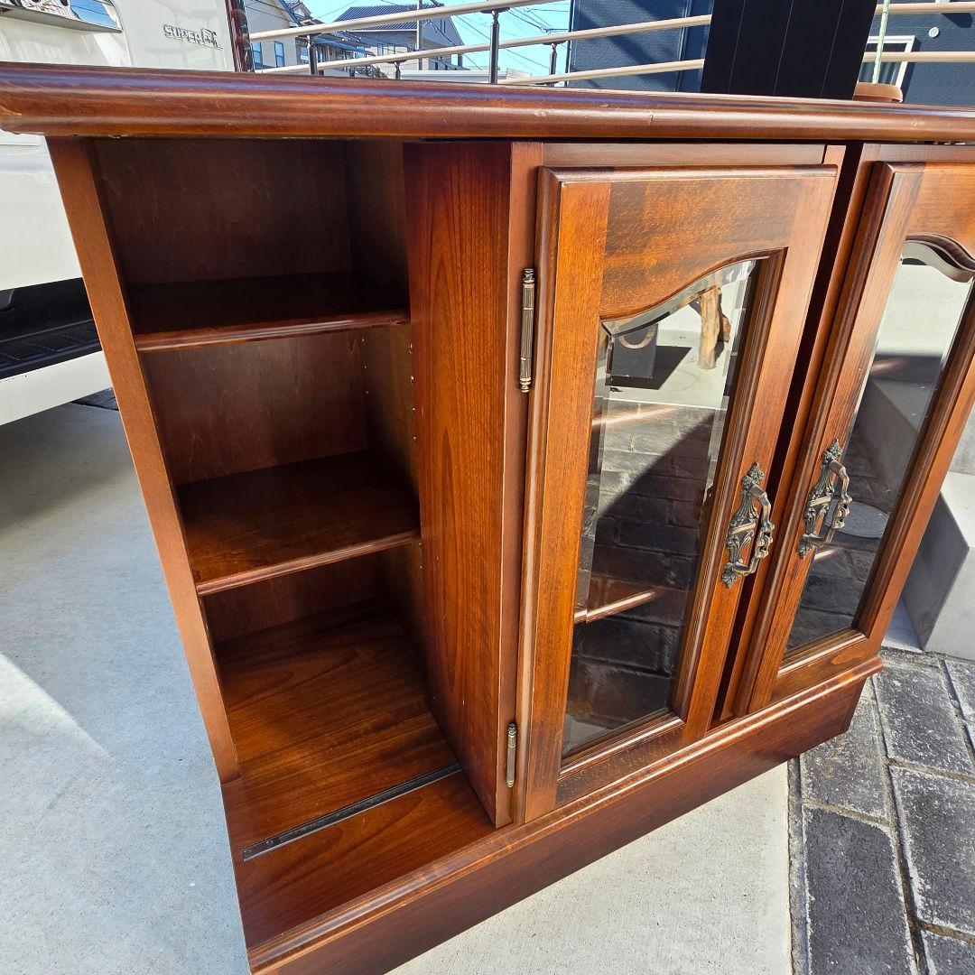 激レア カリモク コロニアル スライド式 本棚 サイドボード テレビ台