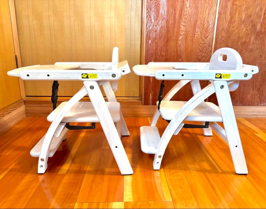 【美品】大和屋 ベビーチェア アーチ ローチェアⅢ 2脚セット ホワイト