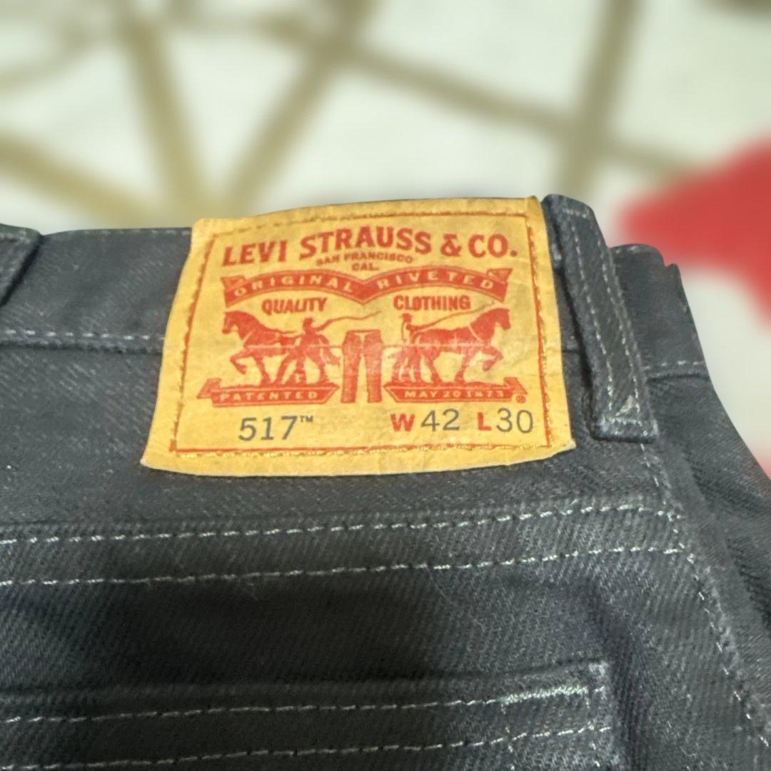 希少ビッグサイズLevi's 517 ブラック フレア デニム W42 L30