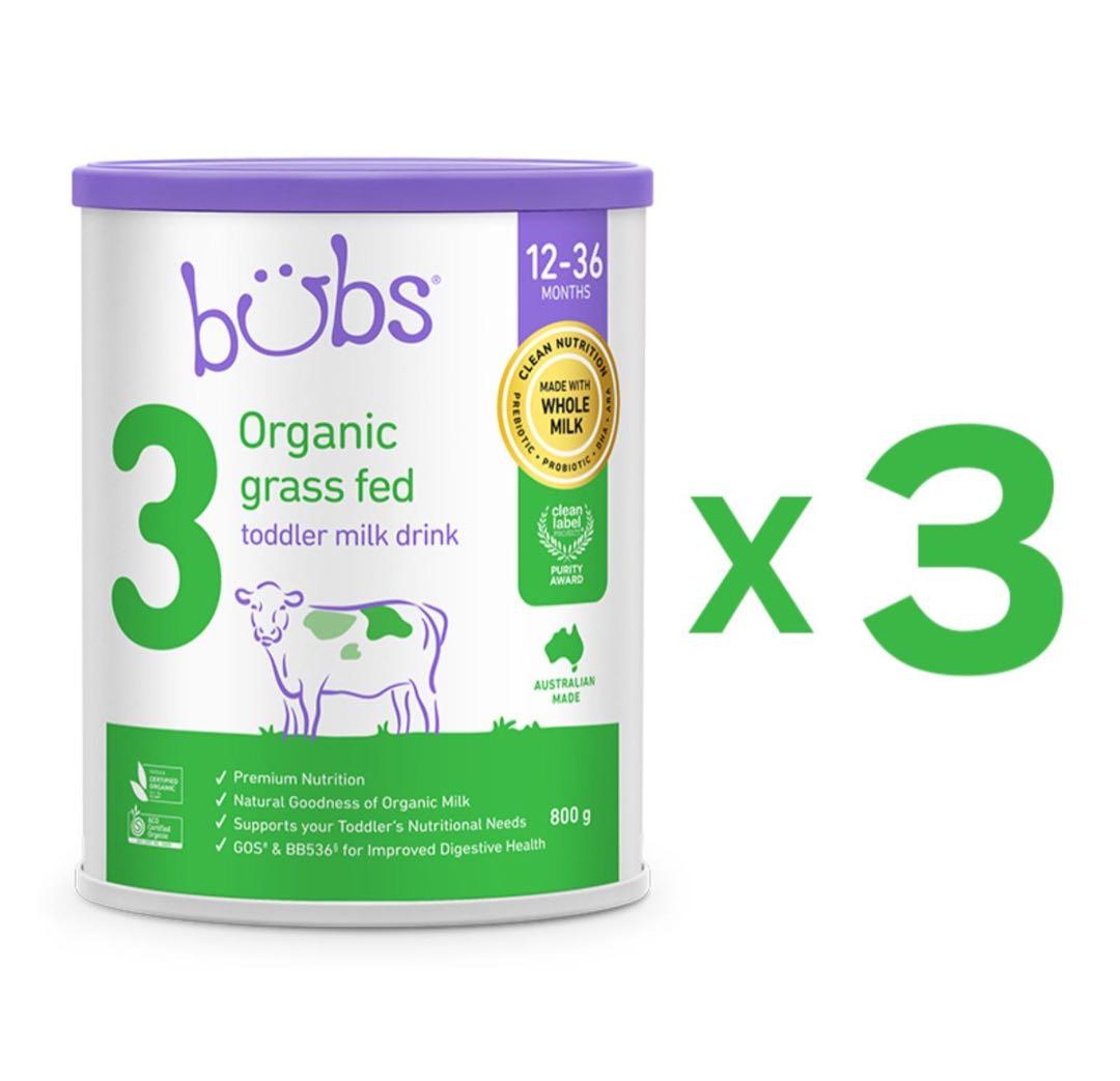 3 缶Bubs バブズ オーガニック 粉ミルク ステップ3 Mydeen出品