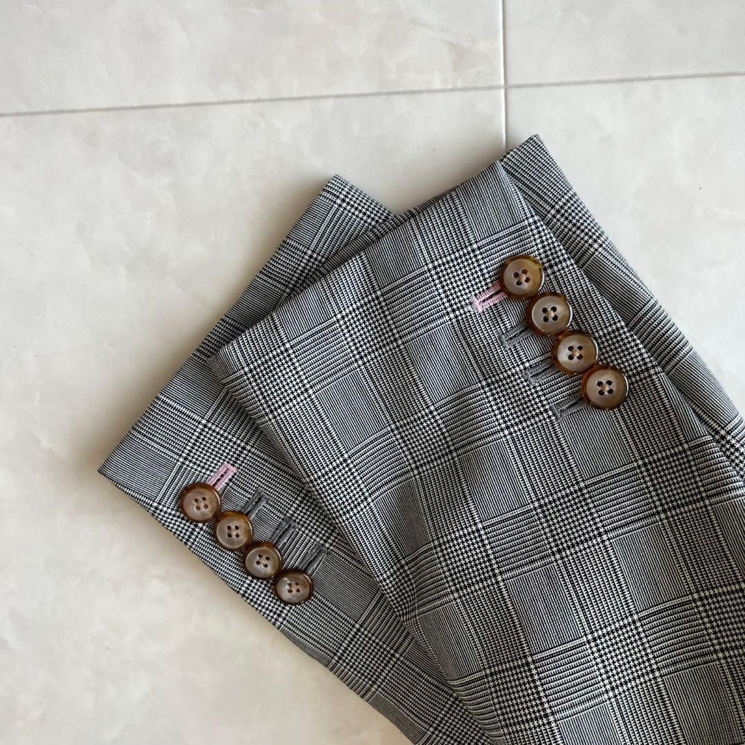 仕立良✨MAISON Re:TAILOR グレンチェック3Pスーツ グレーL