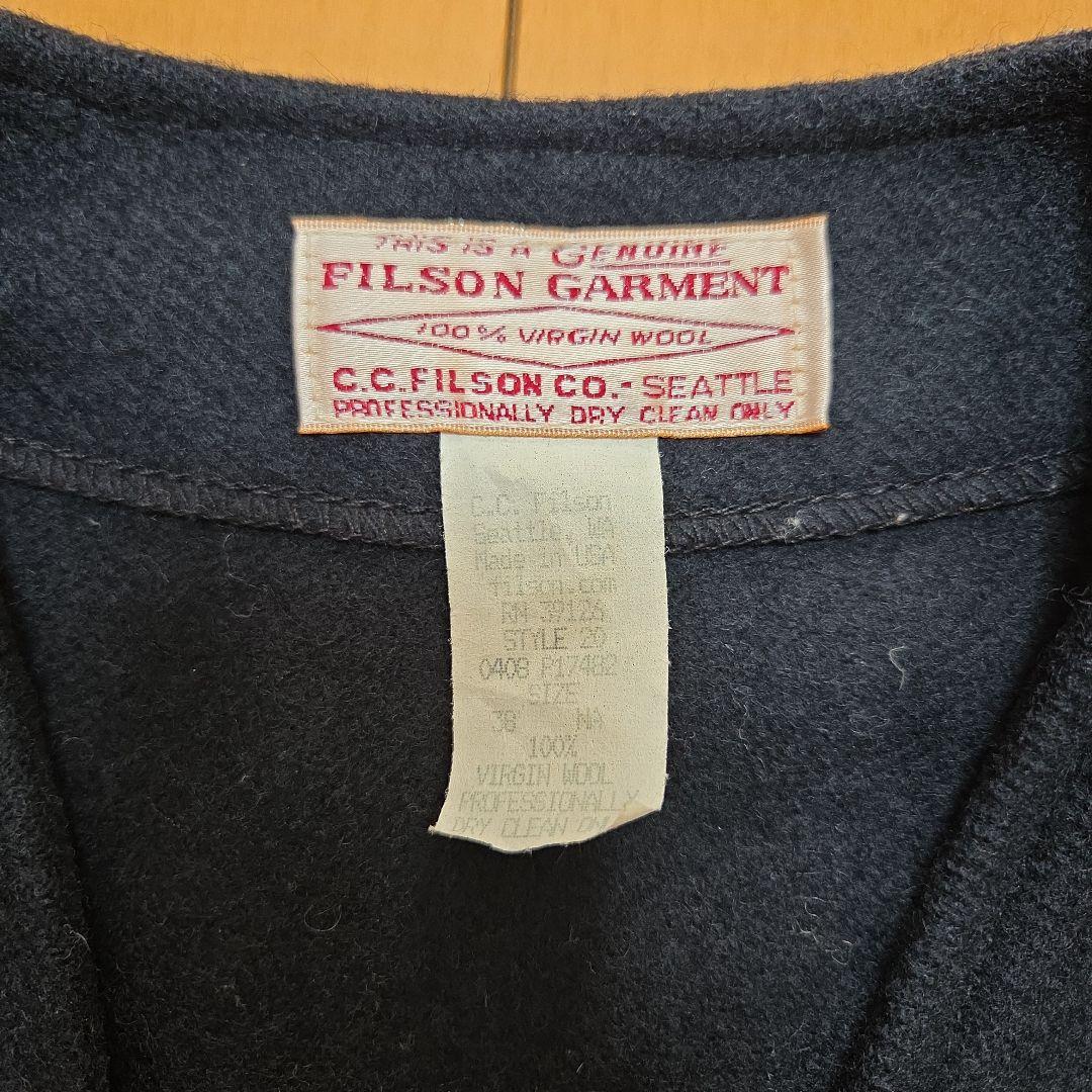 FILSON MACKINAW WOOL VEST 38 ネイビー　USA製