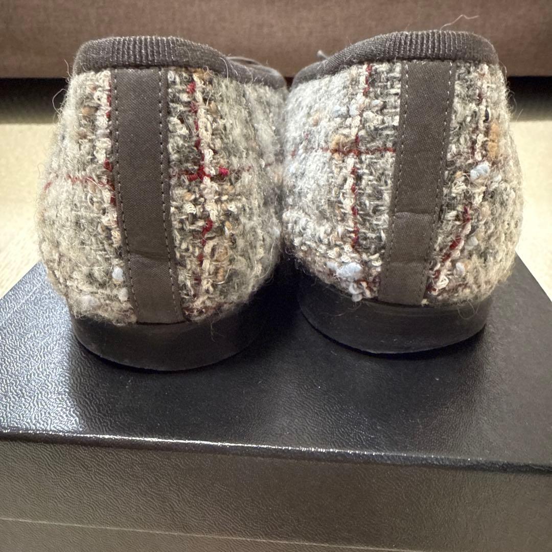 CHANEL ツイードバレリーナシューズ 39.5