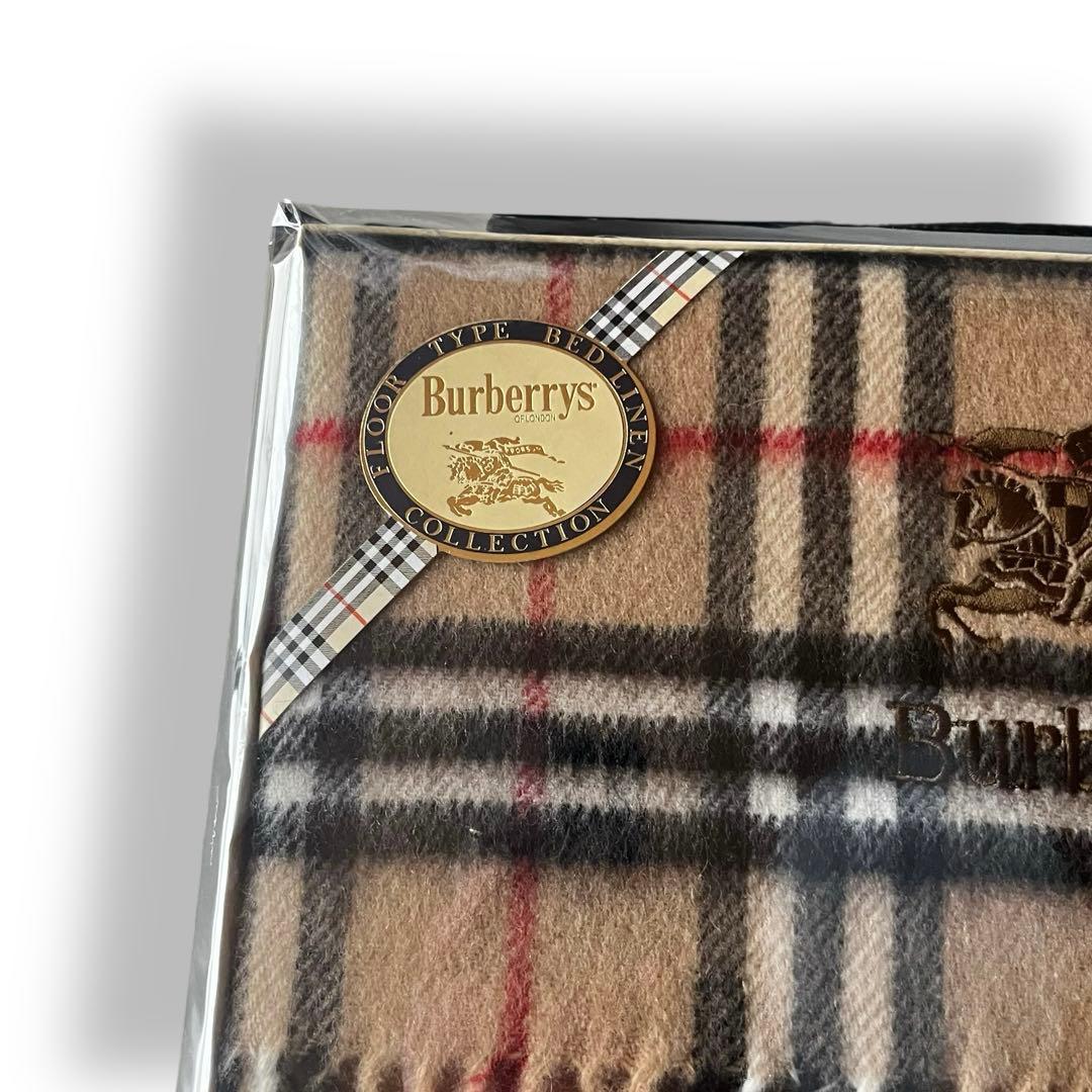 未使用✨バーバリー　ブランケット膝掛け65×120 ノバチェック　ウール100