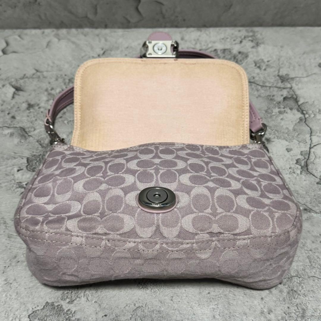 美品✨️コーチ ワンショルダーバッグ タビー シグネチャーデニム レザー