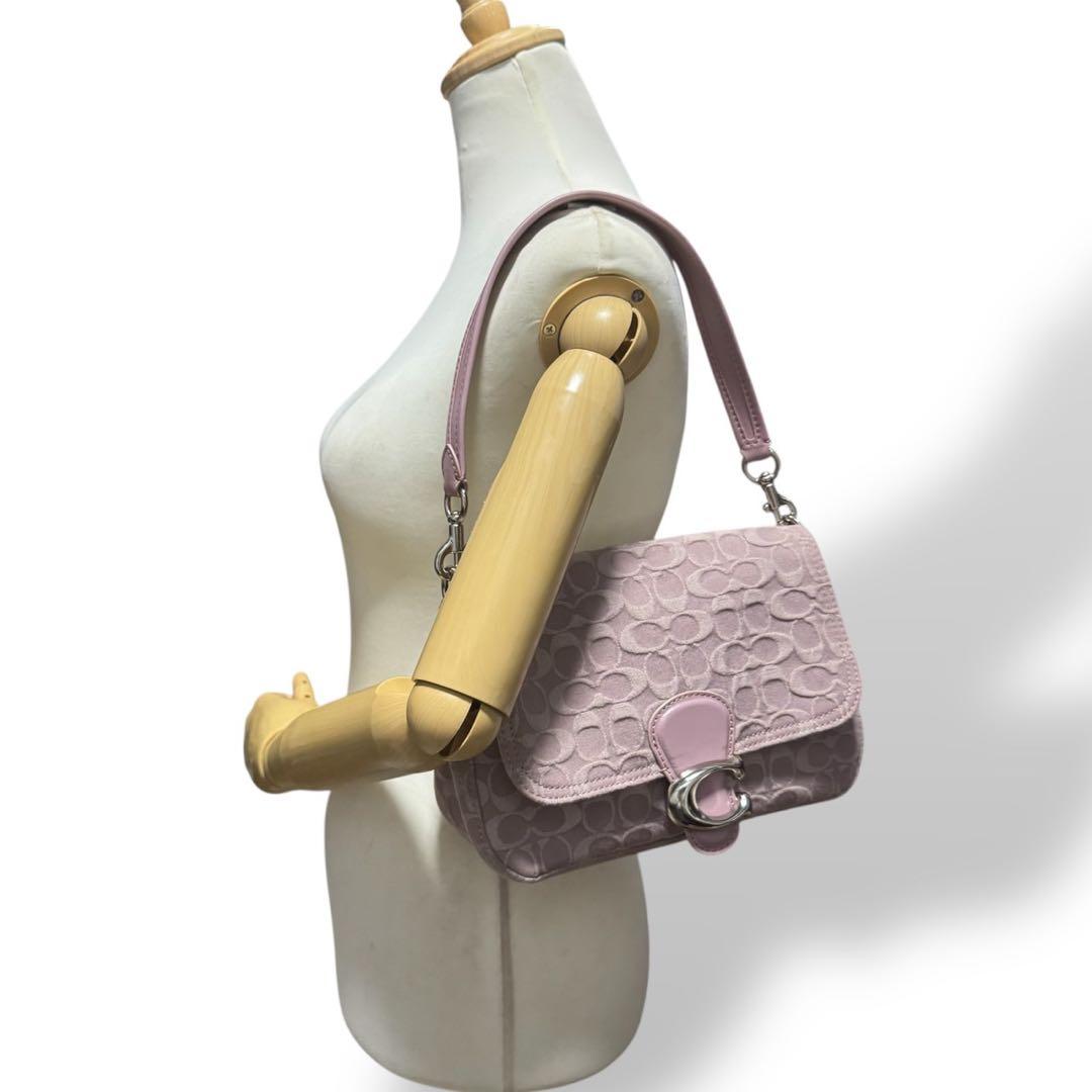 美品✨️コーチ ワンショルダーバッグ タビー シグネチャーデニム レザー