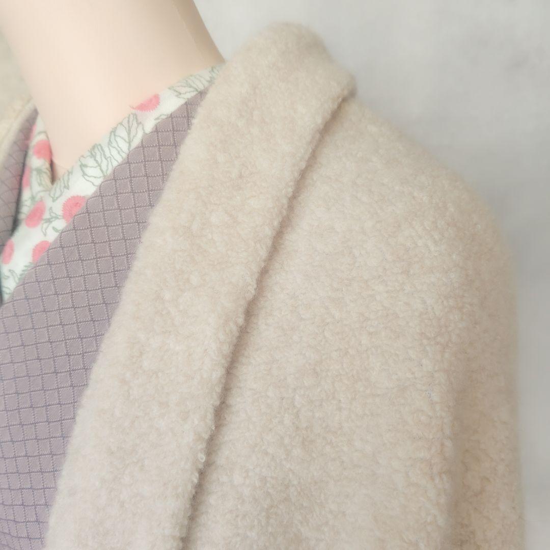 国産もこもこウールシープボア/アイボリー・モモンガカーディガン