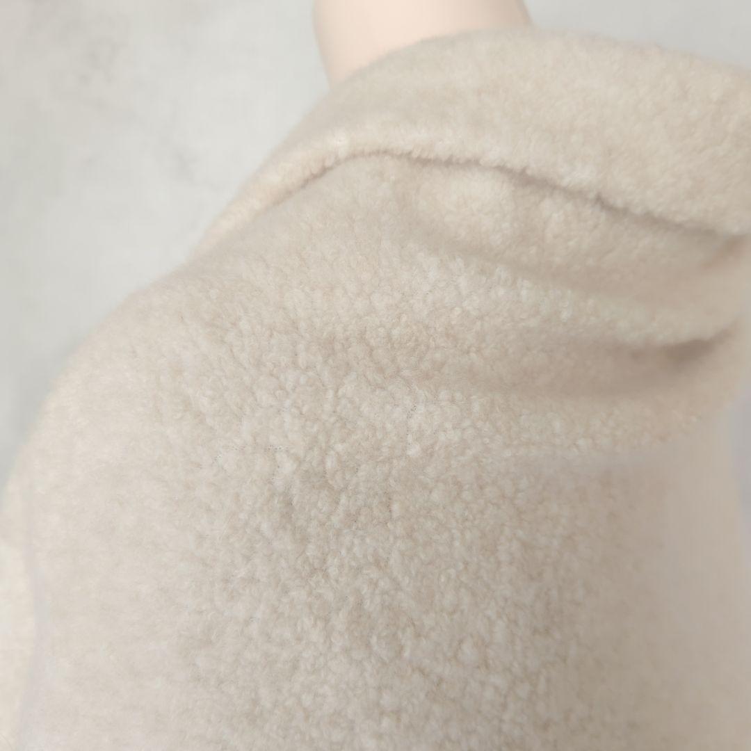 国産もこもこウールシープボア/アイボリー・モモンガカーディガン