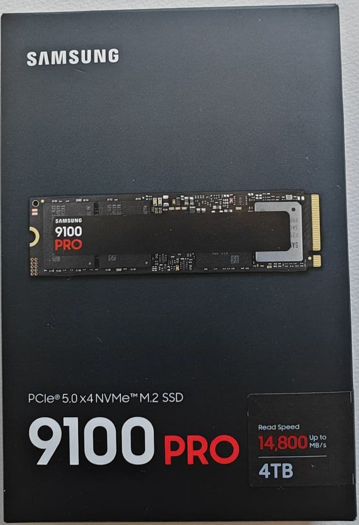 内蔵型SSD Samsung PCIe5.0x4 NVMe M.2 9100 PRO 4TB