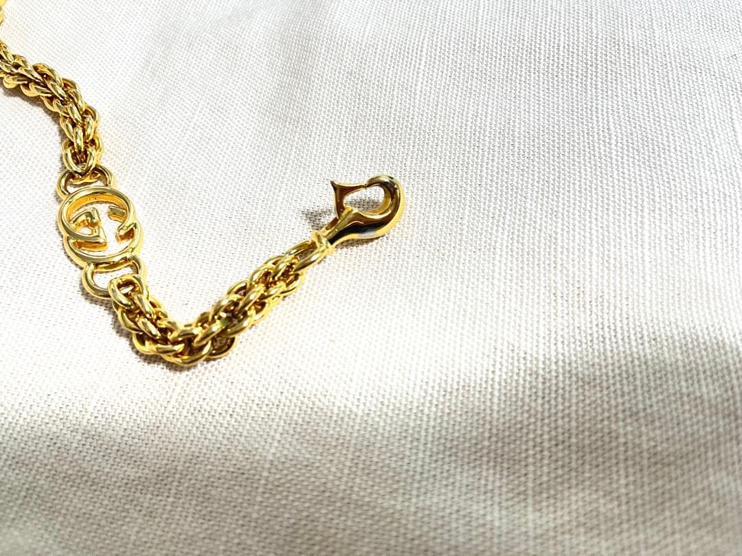 gucci ゴールド　インターロッキングチェーンベルト　ヴィンテージ