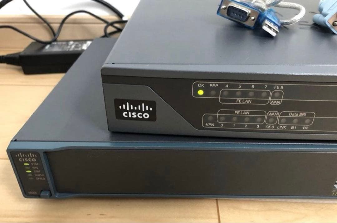 【CCNA、CCNP】2台セットCisco892J、L2スイッチ2960