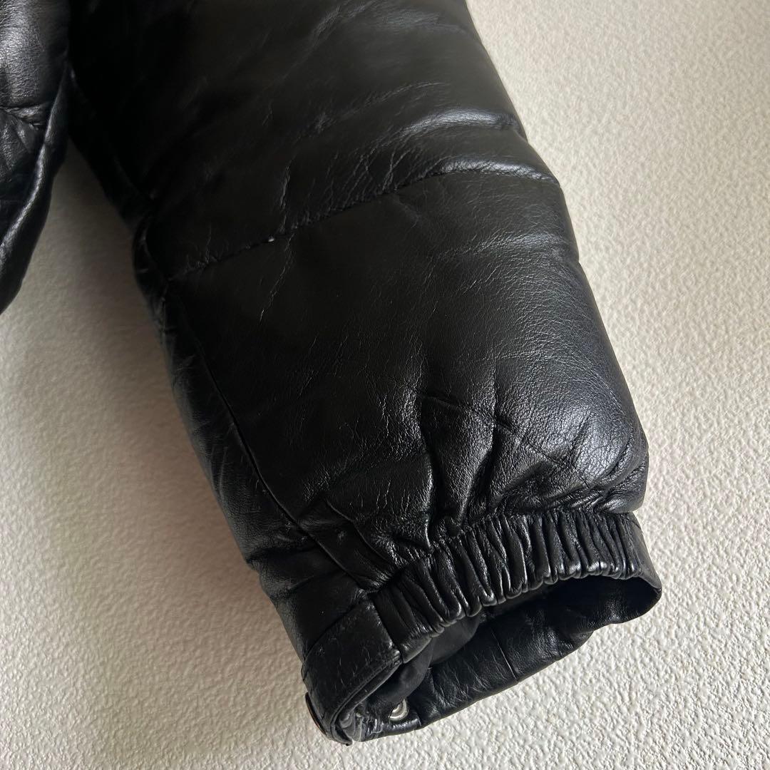 FREEDOM フリーダム ダウンジャケット レザー 牛革 y2k ブラック