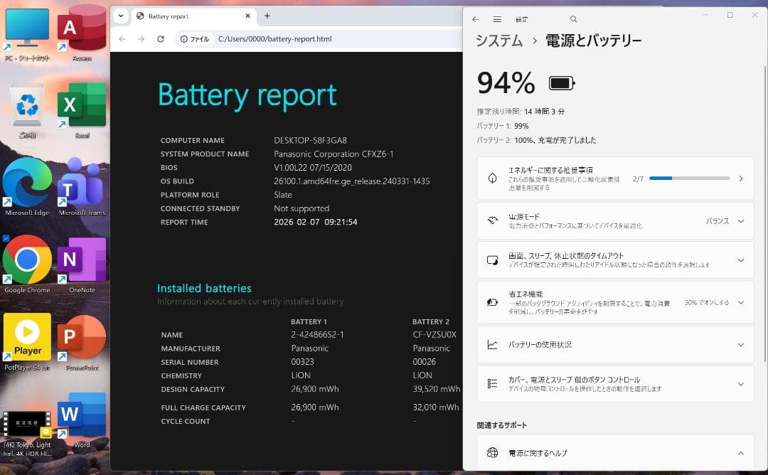 レッツノート 2in1 CF-XZ6美品 新品SSD500GB