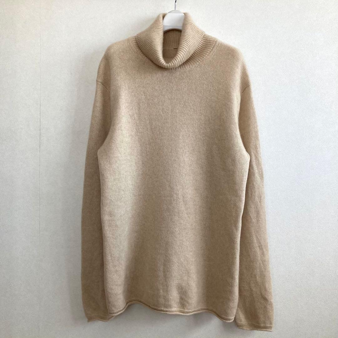 MUJI Labo 自然のまんまの色　カシミヤタートルネックセーター　メンズＬ