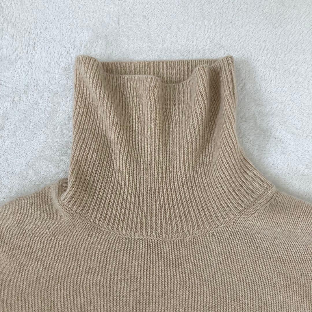 MUJI Labo 自然のまんまの色　カシミヤタートルネックセーター　メンズＬ