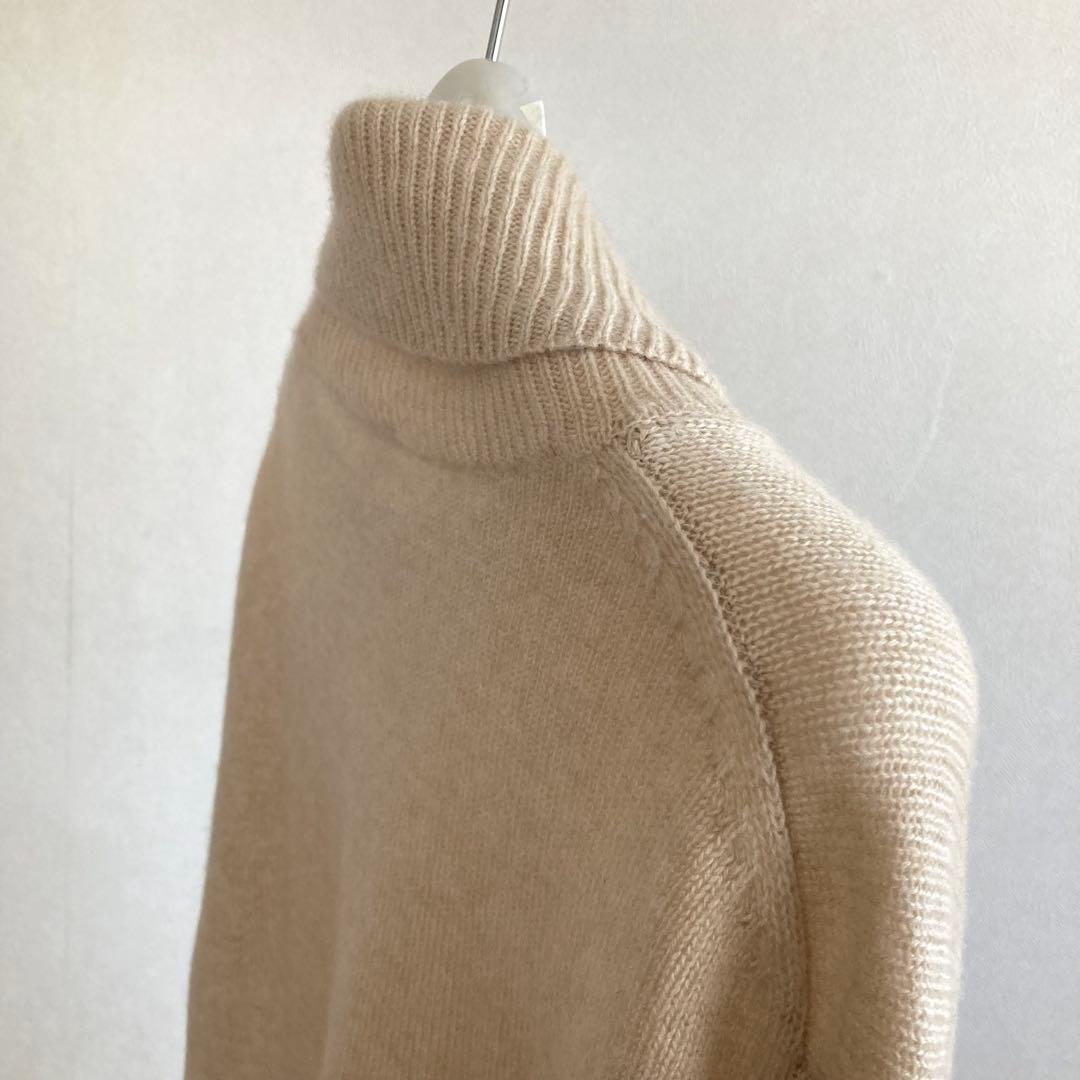 MUJI Labo 自然のまんまの色　カシミヤタートルネックセーター　メンズＬ