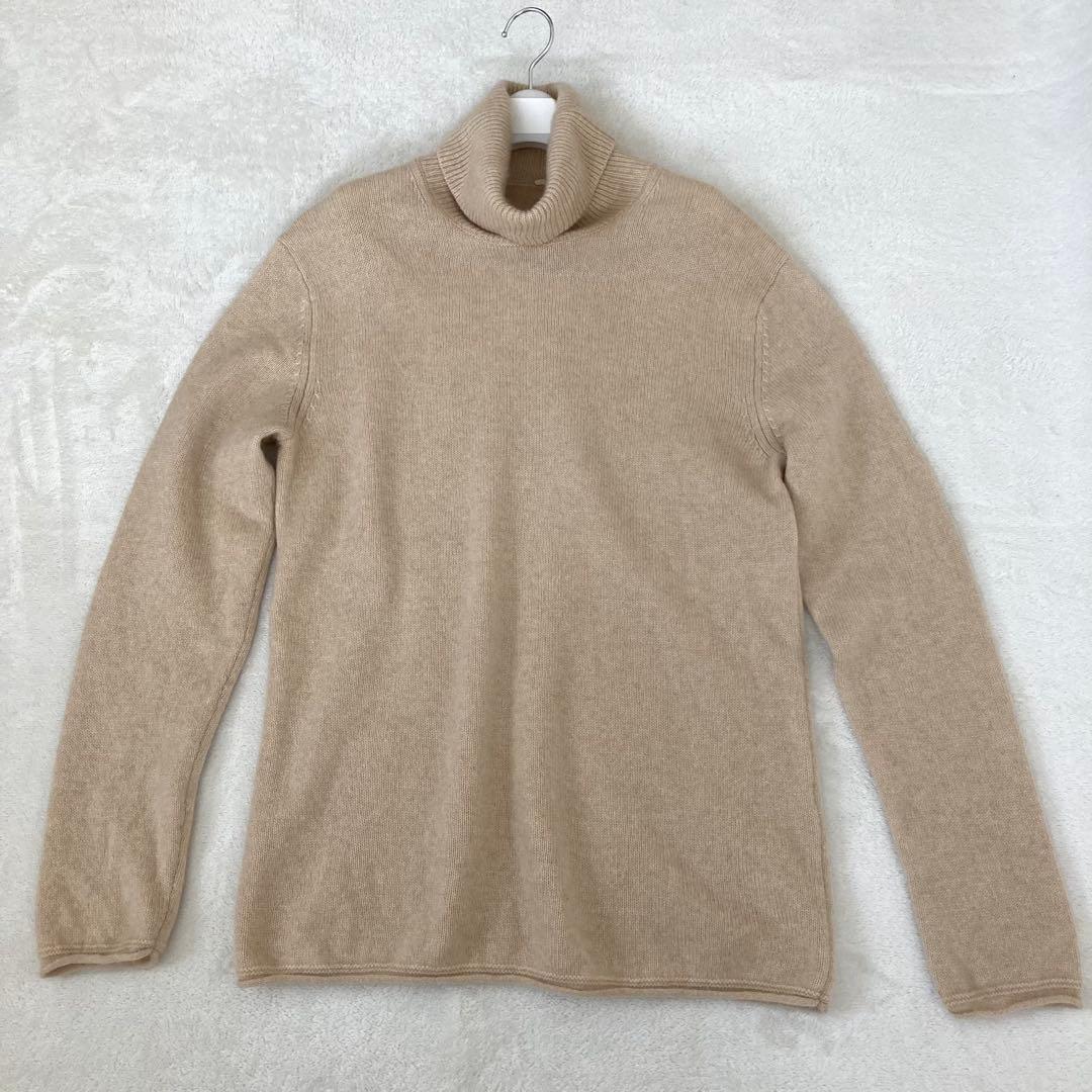 MUJI Labo 自然のまんまの色　カシミヤタートルネックセーター　メンズＬ