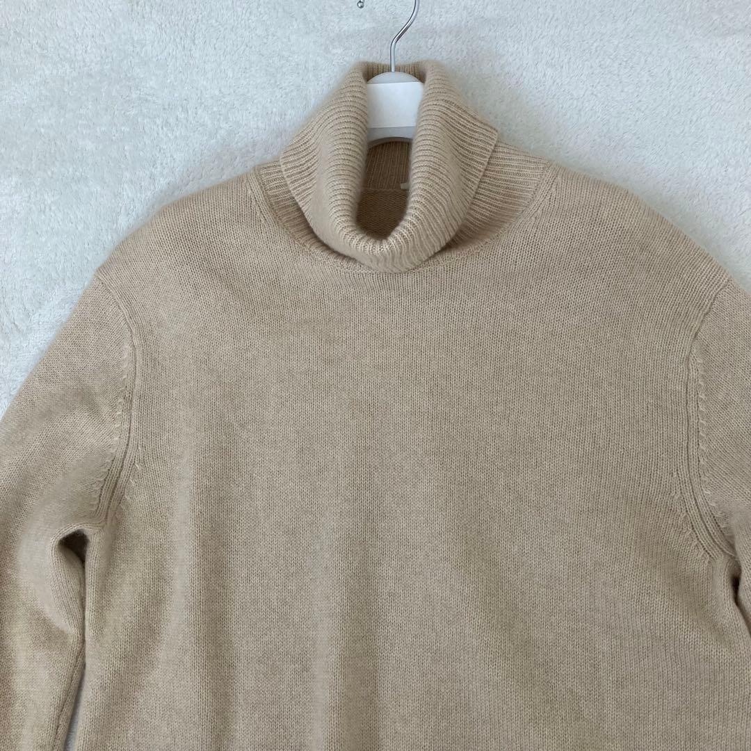 MUJI Labo 自然のまんまの色　カシミヤタートルネックセーター　メンズＬ