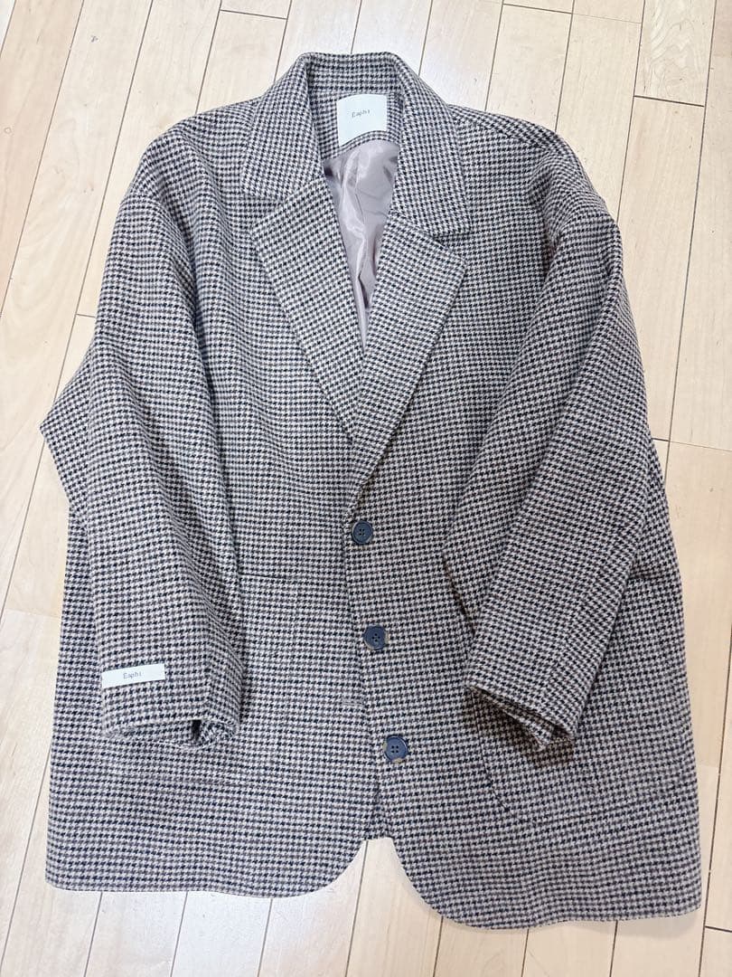 eaphi WOOL LIKE CHECK JACKET 試着のみ