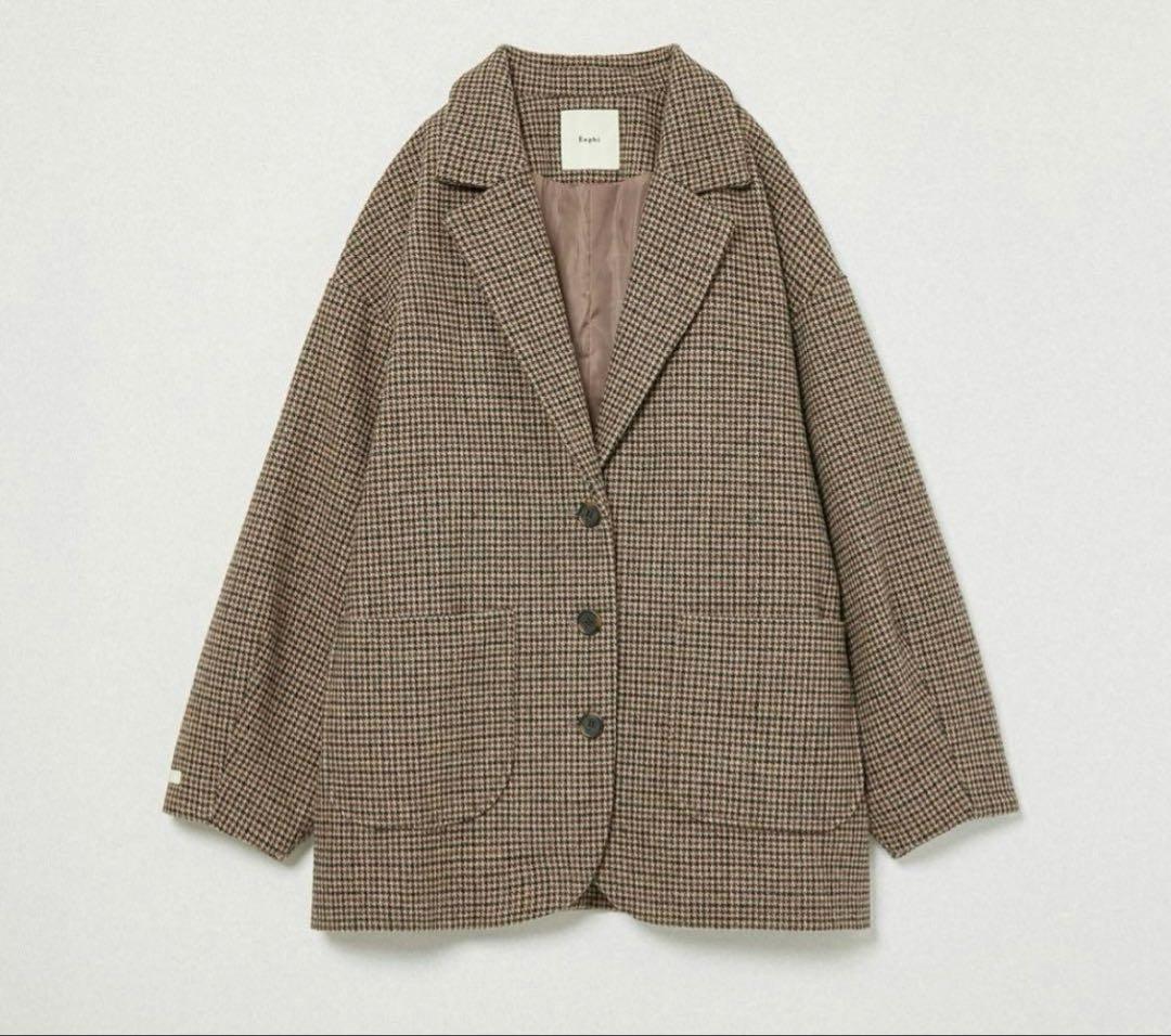 eaphi WOOL LIKE CHECK JACKET 試着のみ