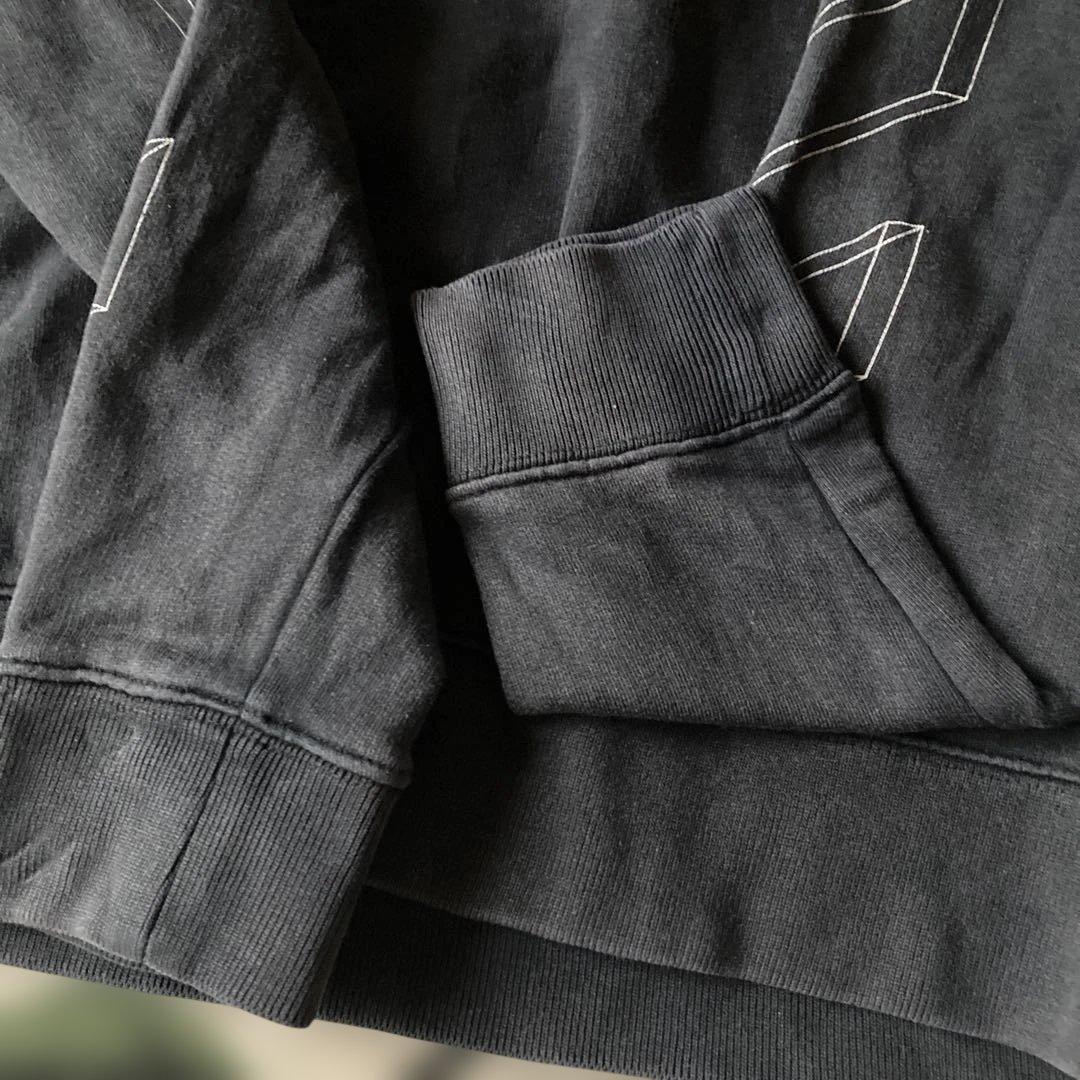 「値下げ」Off-White ダークグレー スウェットシャツ