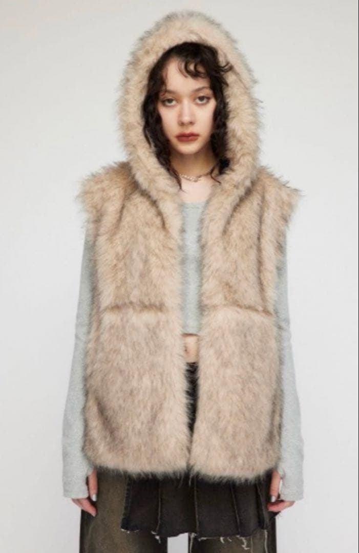 ラグアジェム LAGUA GEM 2WAY FAUX ファーブルゾン