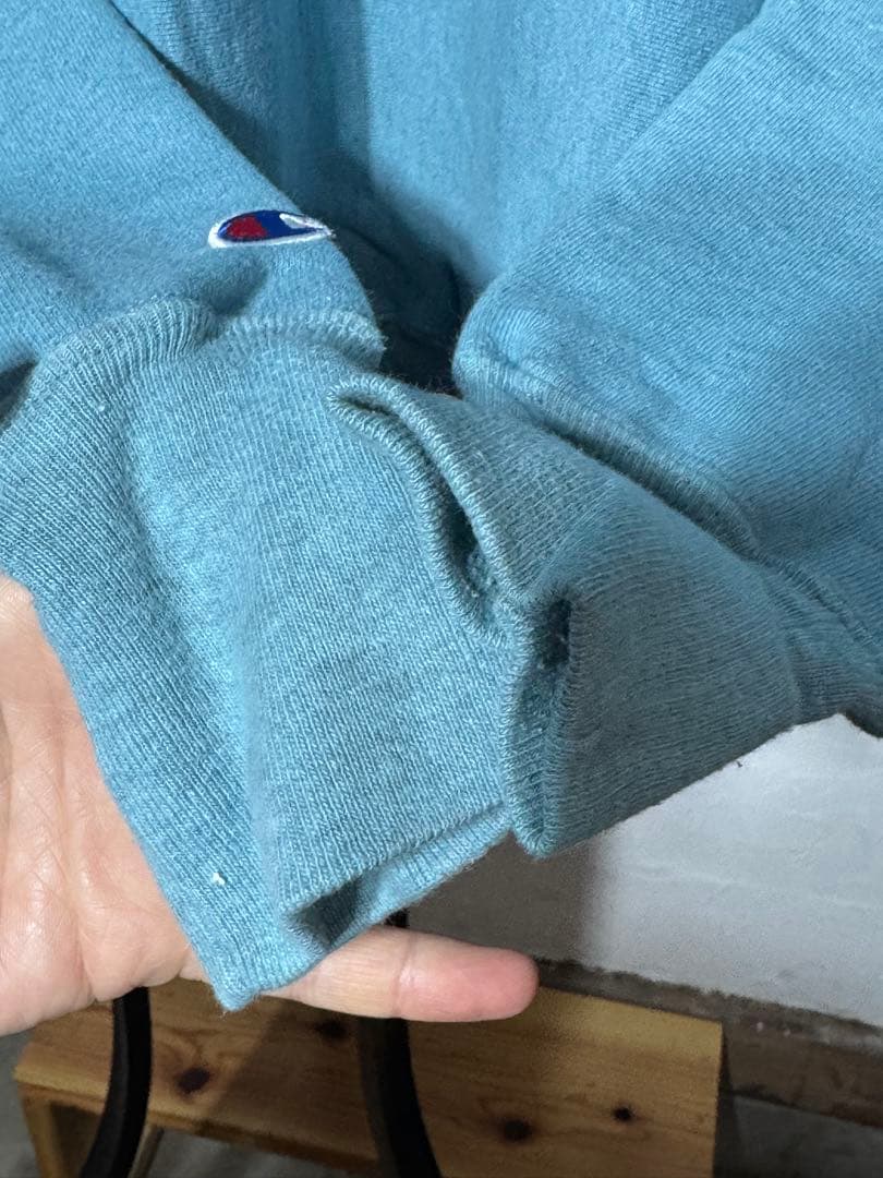 90s 刺繍タグ レアChampion ReverseWeave エルボーパッチ