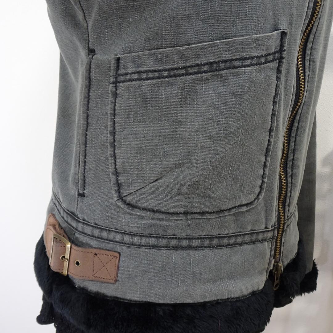 Kula by Eternal スカジャン風ミリタリージャケット 刺繍 グレーM