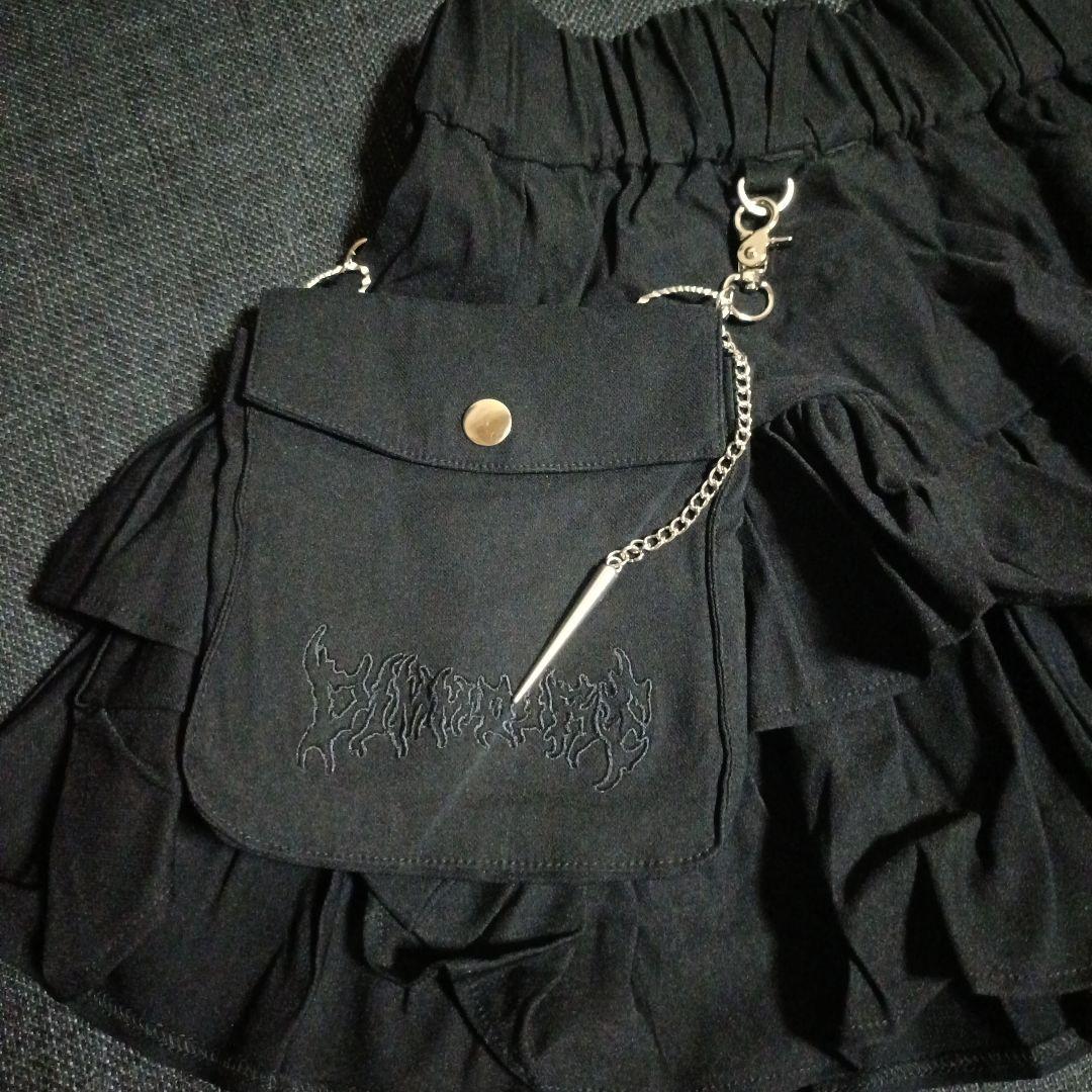 【未使用】ディムモアール PUNK フリル ミニスカート ブラック