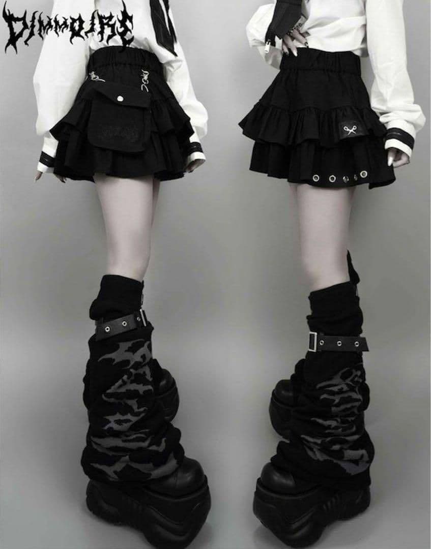 【未使用】ディムモアール PUNK フリル ミニスカート ブラック