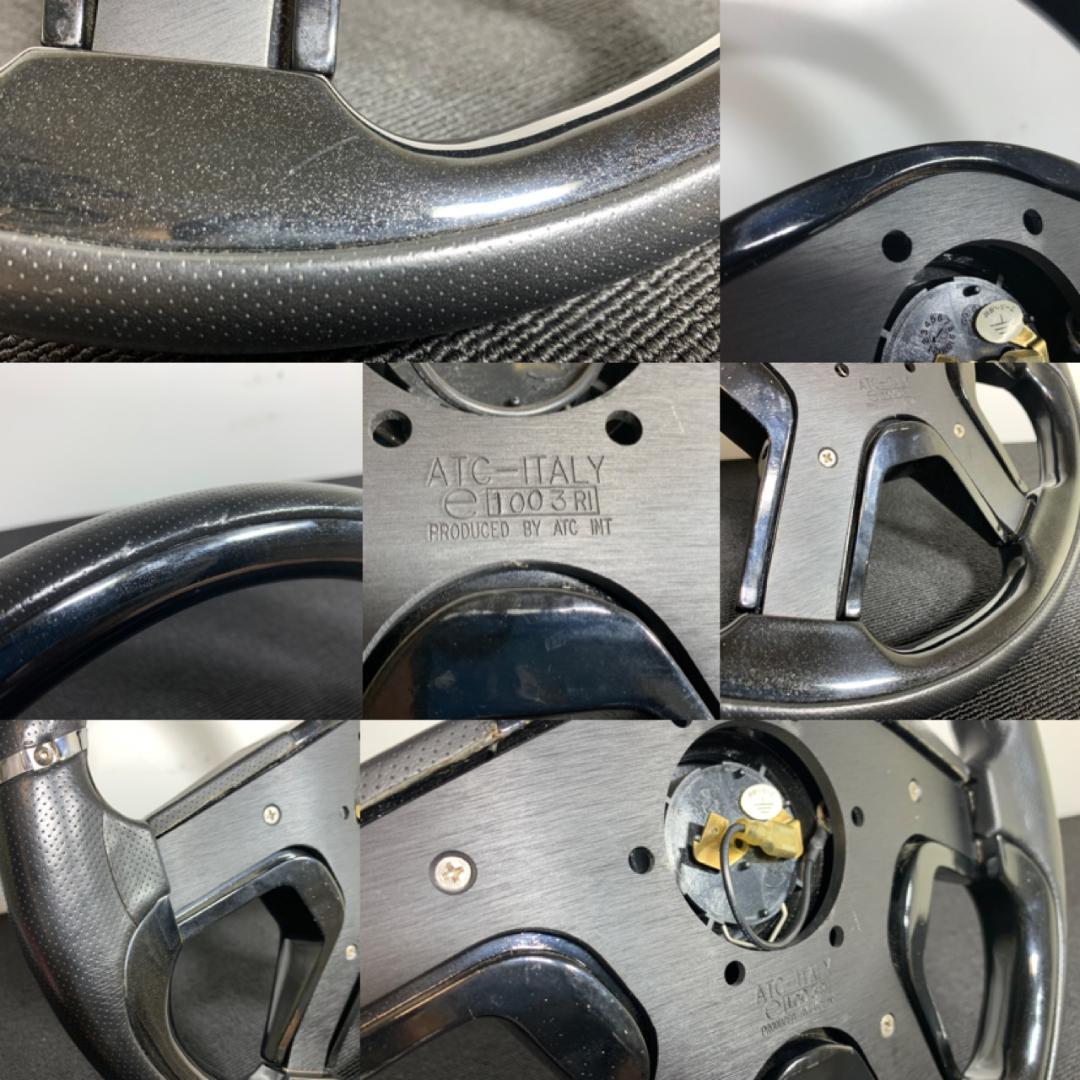 ファブレス ATC 美品 ウッド レザー コンビ ステアリング 36パイ 当時物